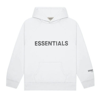 Essentials Applique Logo White Hoodie